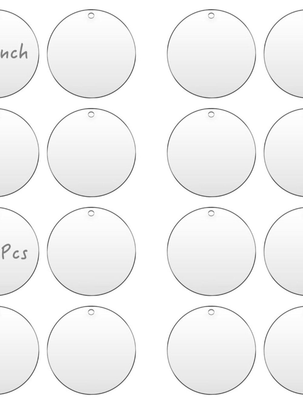 1.5 inch Clear Small Circles Acrylic Blank